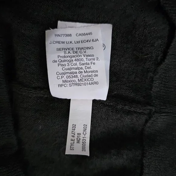 J. Crew Gray 100% Merino Wool Quarter Zip Long Sleeve Pullover Sweater Sz Large - Picture 12 of 12